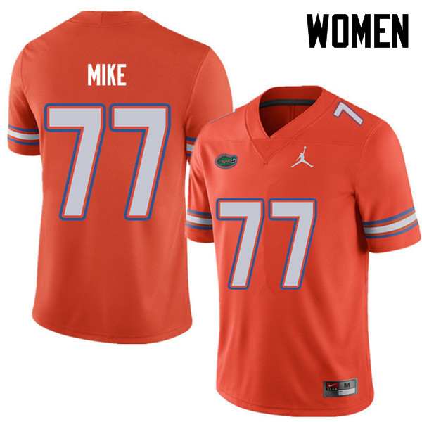 Jordan Brand Women #77 Andrew Mike Florida Gators College Football Jerseys Sale-Orange